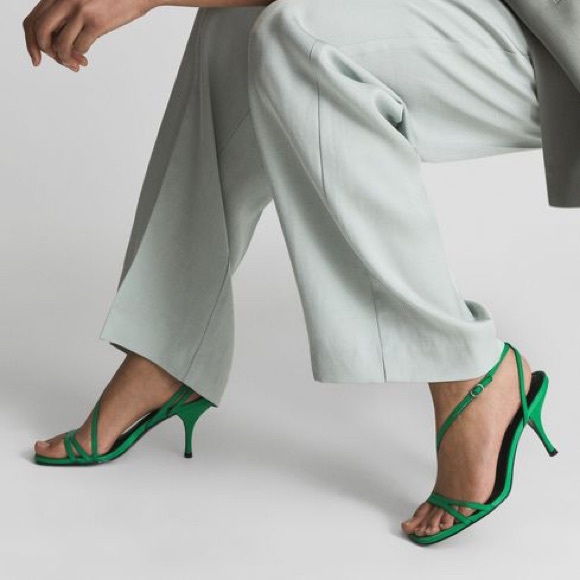 SOLD Reiss Bali Green Sandals 8.5 - Picture 3 of 3